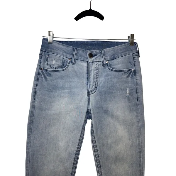 Seven7 Jeans Womens 6 Light Wash Bootcut Denim Distressed Blue‎ Pants Classic - Image 3