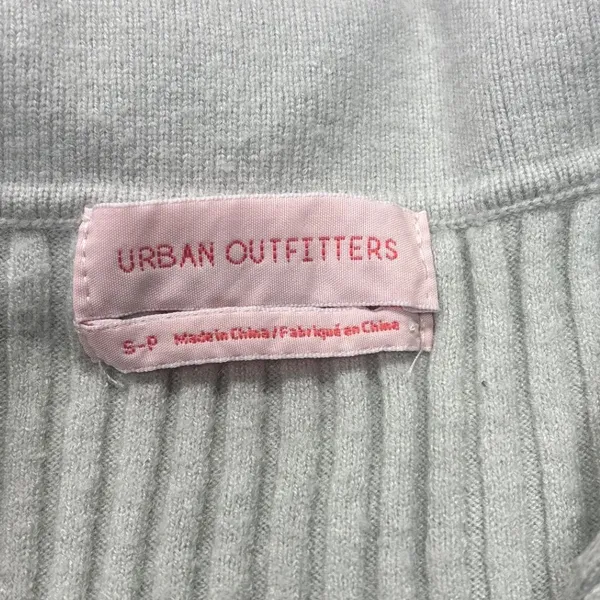 Urban Outfitters Skylar S Mint Green Ribbed‎ Collared Button Up Cropped Sweater - Image 6
