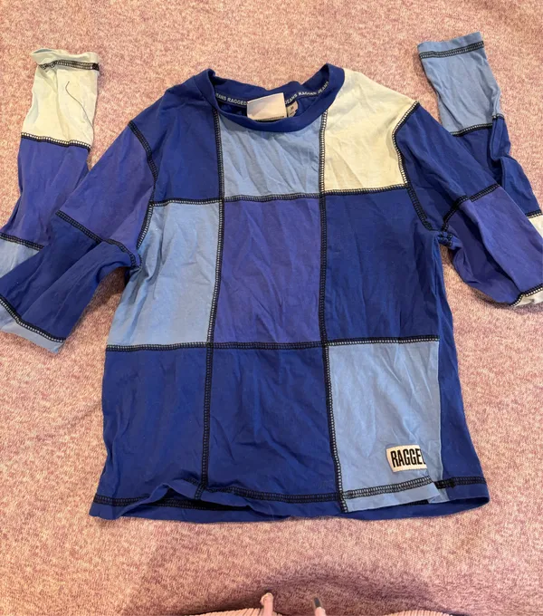 Ragged Priest Blue Patchwork Longsleeve - Image 2