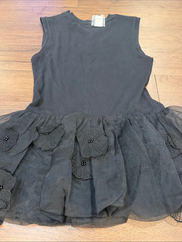 By Anthropologie Black Floral Peplum Top Size Medium NWT - C61-090 - Image 10