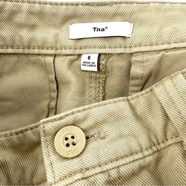 Tna Wide Leg Cargo Pants Tan‎ Size 8 - Image 5
