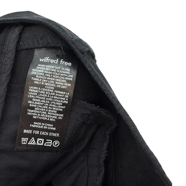 Aritzia Wilfred Free Picture Cargo Pant Black‎ Wide Leg Utility Size 10 - Image 9