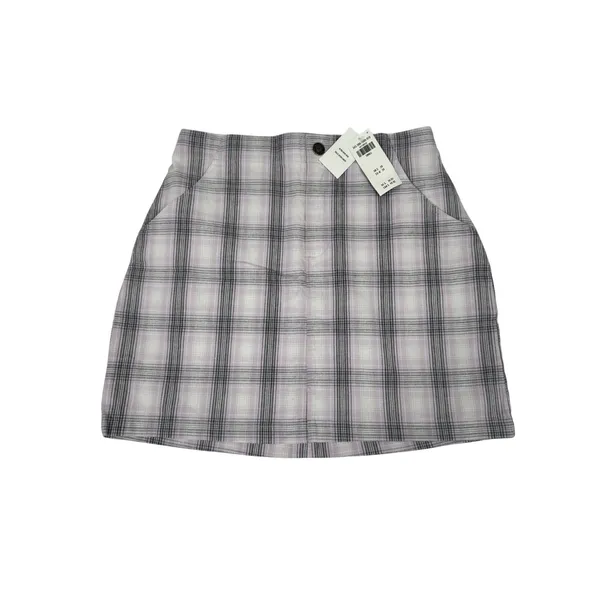 Hollister Ultra High-Rise Plaid Mini‎ Skirt Lavender Purple Grey Small NWT - Image 4
