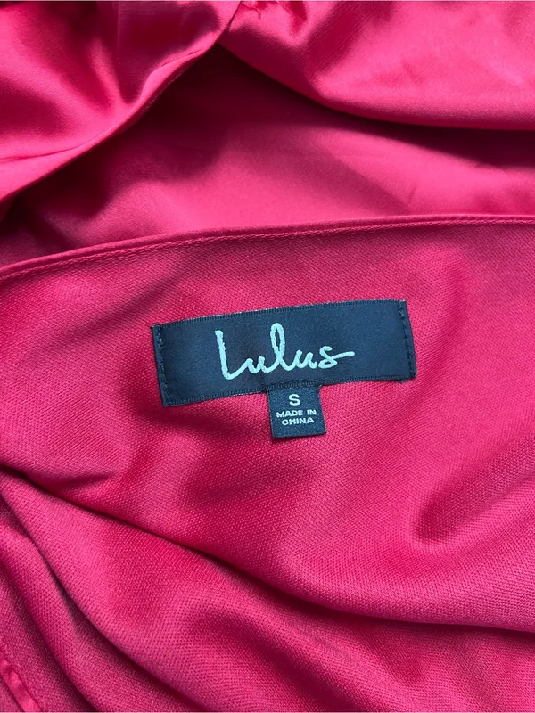 Lulus Prize Winning Red Satin Faux Wrap Bodysuit Size Small NWT - Image 11