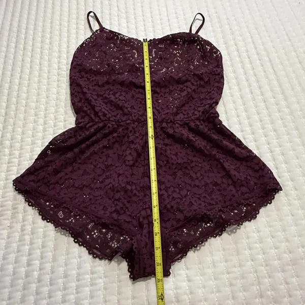Victoria's Secret Purple Lace Lingerie Lounge Romper Sz S Small - Image 3