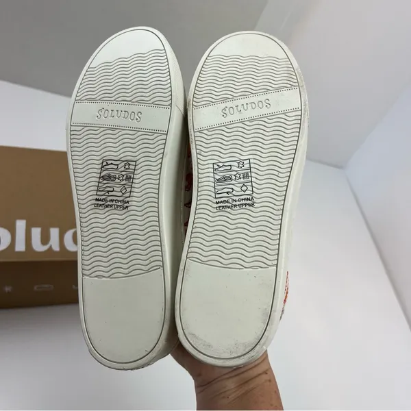 Soludos Hot Stuff Ibiza Platform Sneaker Womens Size 7 White‎ Multi Lace-Up NEW - Image 7