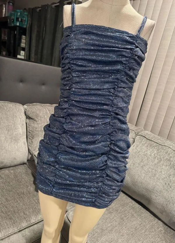 🌸AMTIOUS shiny blue mini dress ✨ - Image 4
