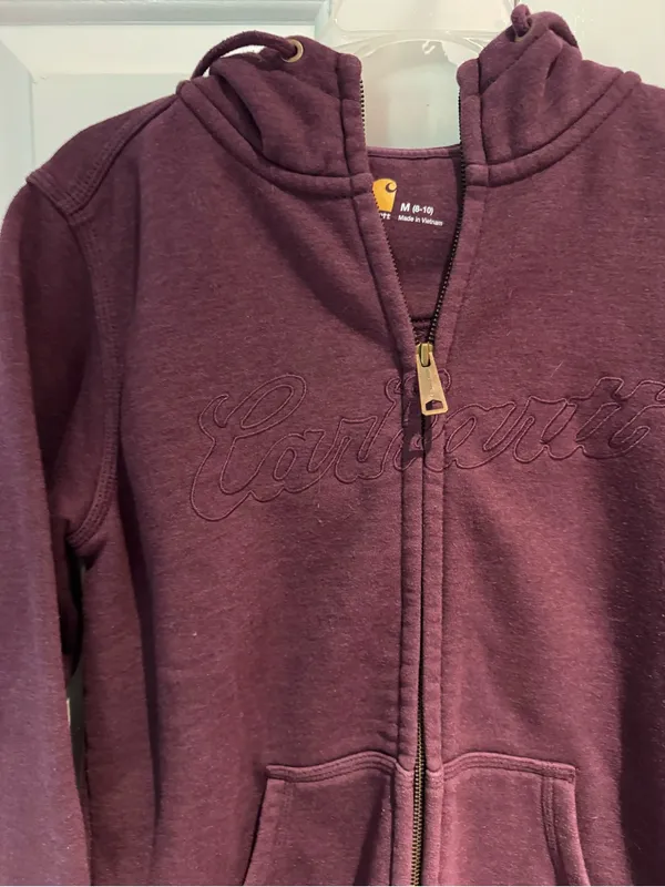 Carhartt Zip Hoodie in Plum - Image 2