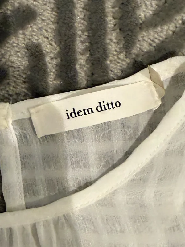 idem Ditto White Ruffled Tiered Smocked Waist Dress - Image 3