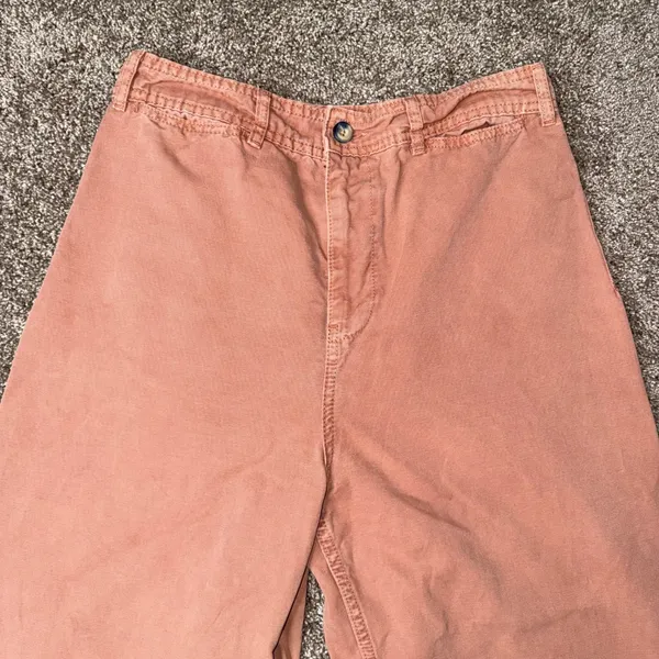 We The Free Wide Leg Pants Womens 31 Terracotta Excellent Cotton Canvas Crop - Image 2