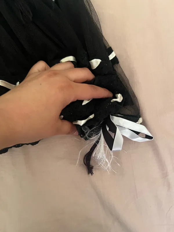 Black and white corset bow dress - Image 6