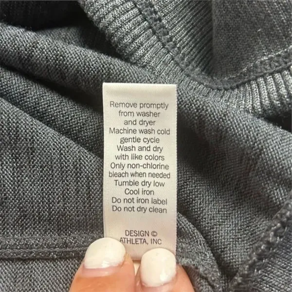 Athleta Women's Gray Hooded Poncho‎ Sweatshirt Pullover Size S - Image 6