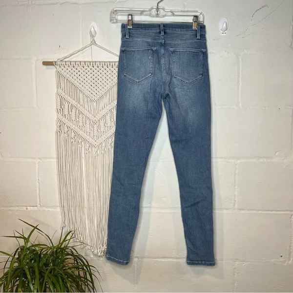 | women light wash le high skinny distressed denim jeans - Image 4