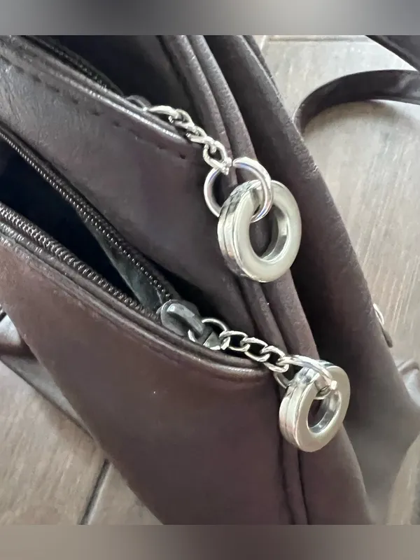 Faux Leather Brown Backpack Purse - Image 5