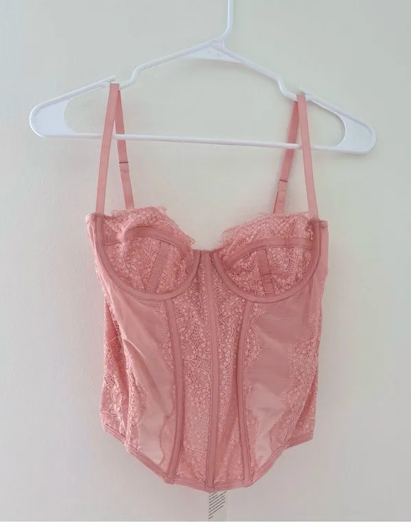 pink lace corset top - Image 2