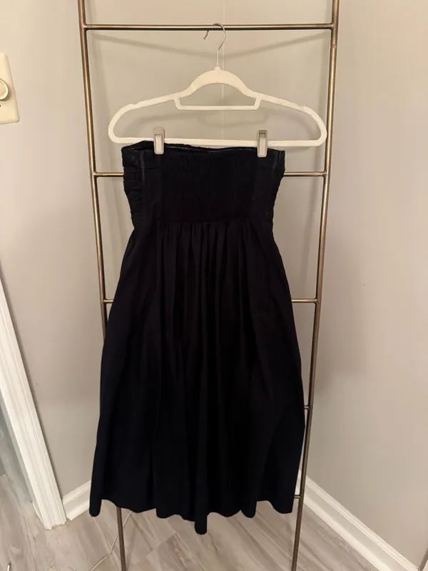 Abercrombie Strapless Black Midi Dress - Image 3