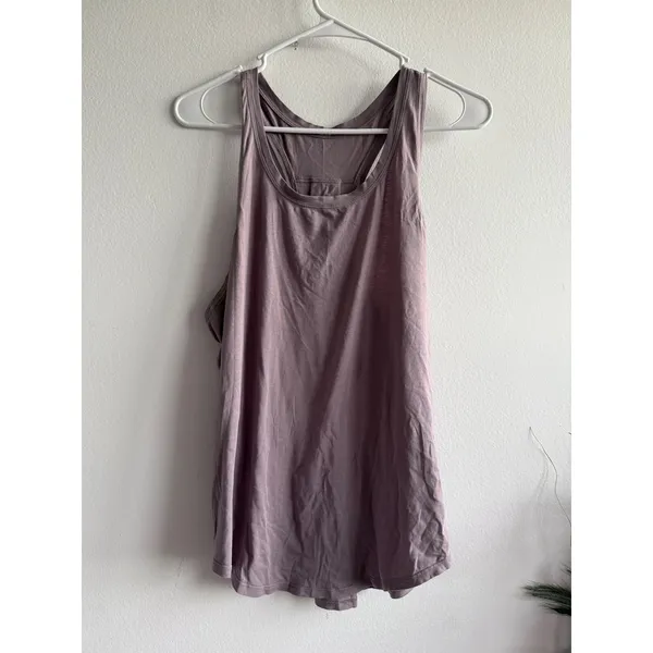 Lululemon Womens Racerback Tank Top Purple‎ Pleated Back Curved Hem Activewear - Image 2