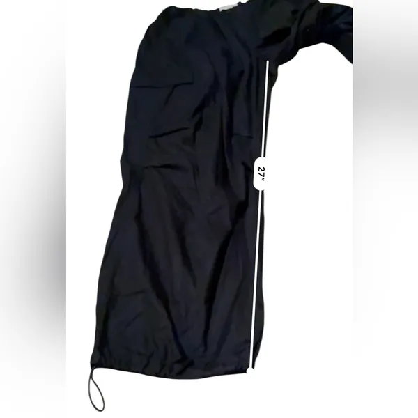 Favorite Daughter Black High Rise Cropped‎ Wide Leg Cargo Pants Sz L - Image 10
