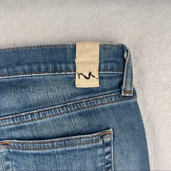 Manhattan Blues‎ Tribeca Distressed Denim Bootcut Jean Blue Size 8 - Image 9