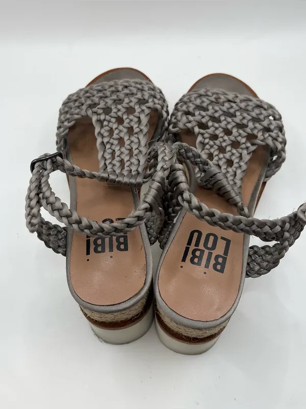 BIBILOU Ariel Platform Sandals Woven Ankle Strap Open Toe Wedge size36 US 5-5.5 - Image 7