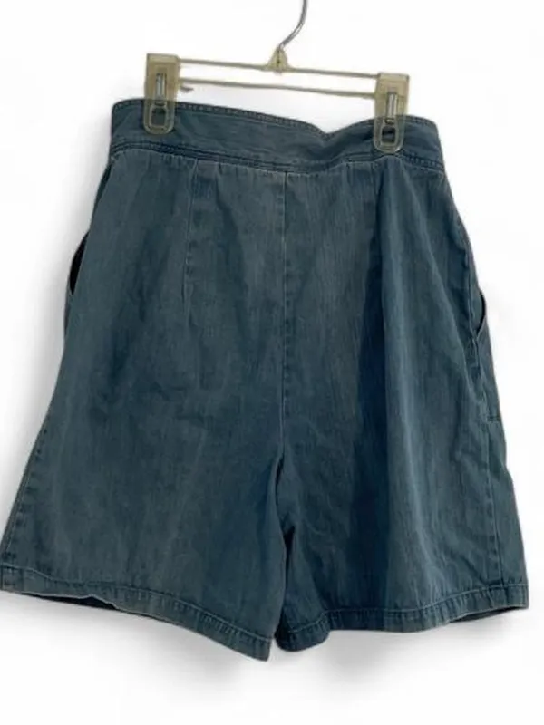 Petite Sophisticate Women's 10 Vintage 100% Cotton High Waisted Denim Shorts - Image 3