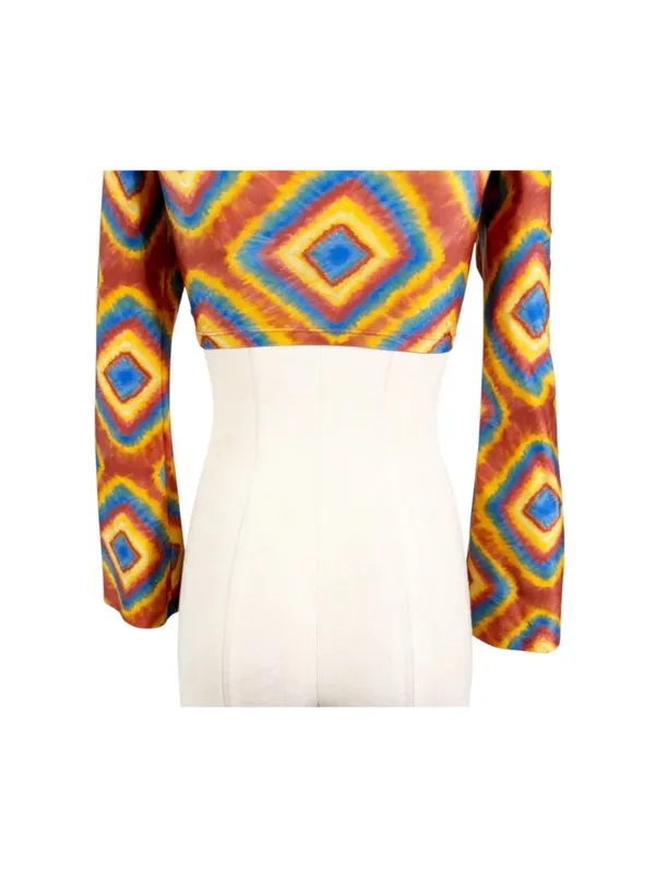 Farm Rio Cut out Flare Sleeve Crop Top Size P US XS - Image 8