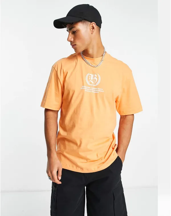 ASOS River Island Orange Graphic Shirt Medium - Image 2