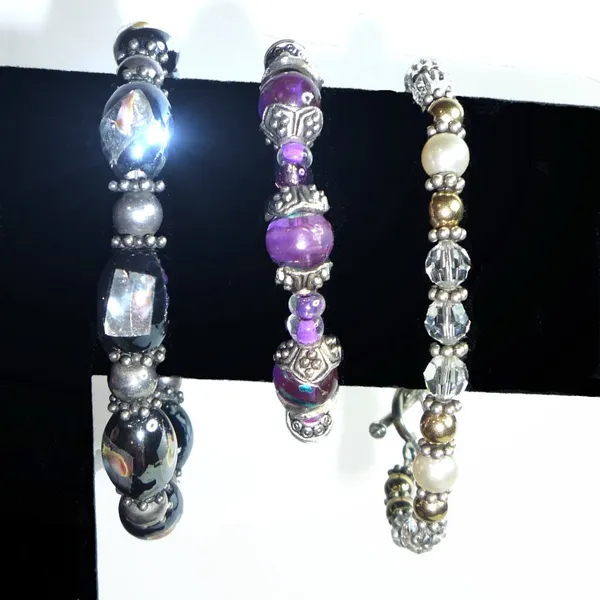 Bundle of Glass Bead Bracelets - Image 2