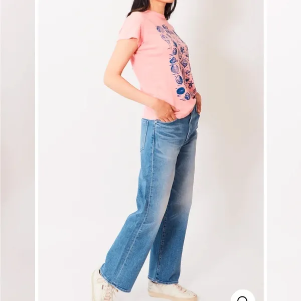 NWT Mother Denim The Dodger Flood Loose Fit Jeans in Mediterranean Muse Blue 28 - Image 3