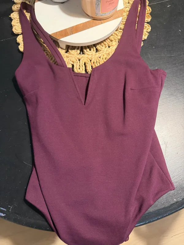 Lulus Plum Bodysuit Wine Medium - Image 2
