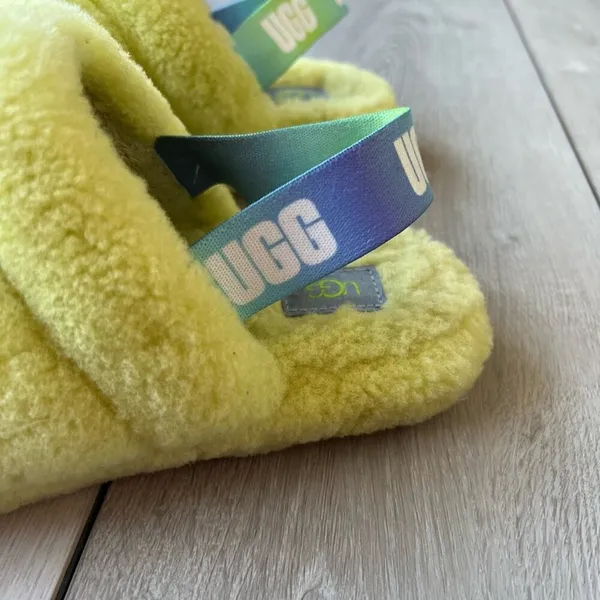 Ugg Fluff Yeah Slippers in yellow size 6 - Image 2