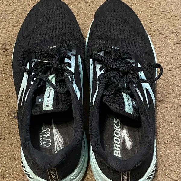 Womens Brooks Launch GTS 8 Black‎ Mint Green Running Shoes Size 9 WIDE WIDTH - Image 3