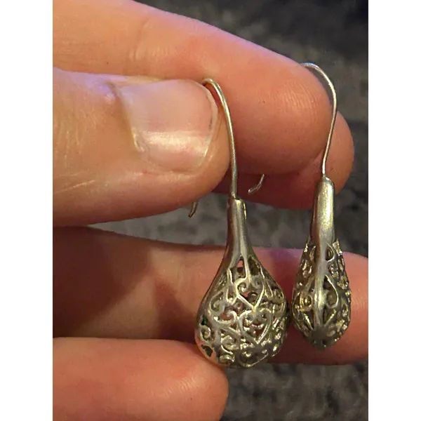 D008 silver plated earrings cute - Image 3