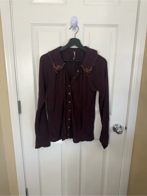 Free People Juniper Long Sleeve in Vintage Grape M - Image 2
