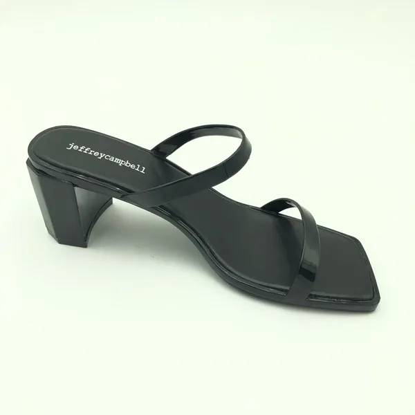 NWOT Black Jeffrey Campbell Jamm-3 Jelly Slide Sandal Heels Size 10 - Image 8