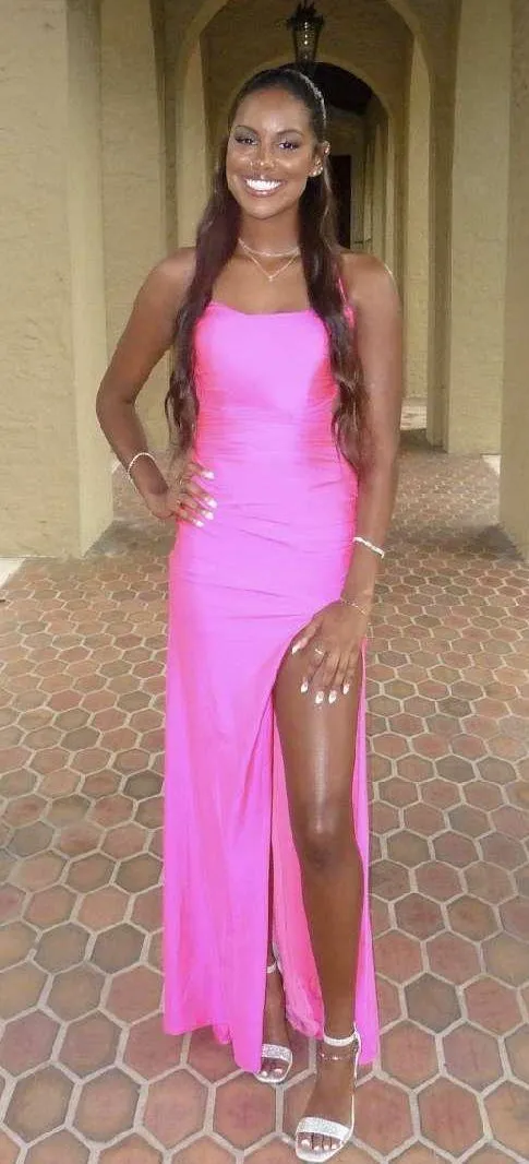 prom couture Pink prom dress - Image 3