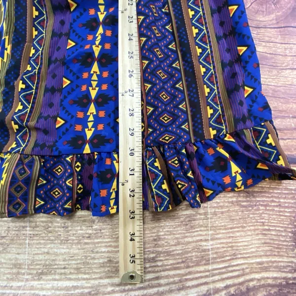 One Clothing Vintage Y2K Aztec Sleeveless Top 90s Color Sz Large - Image 13