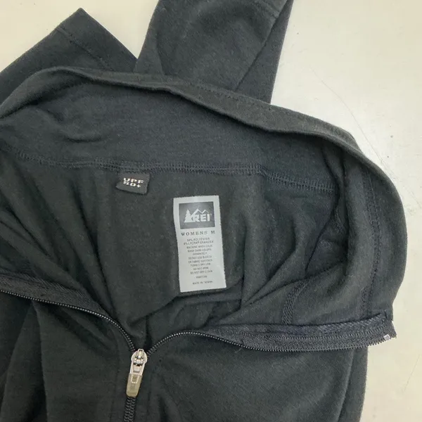 REI 1/4 Zip Pullover Women M Black UPF 50+ Athletic Hiking Base Layer Gorpcore Size M - Image 5