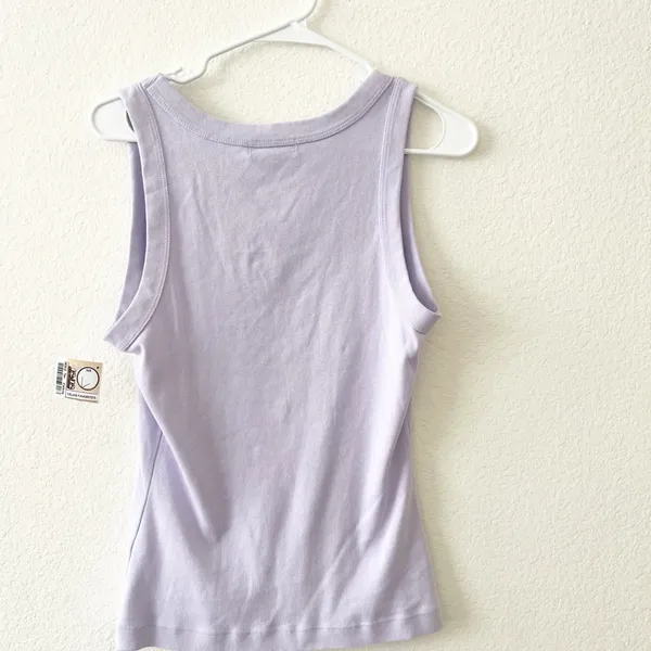 NEW Michael Stars Paloma‎ Tank Blouse Lilac Large - Image 3