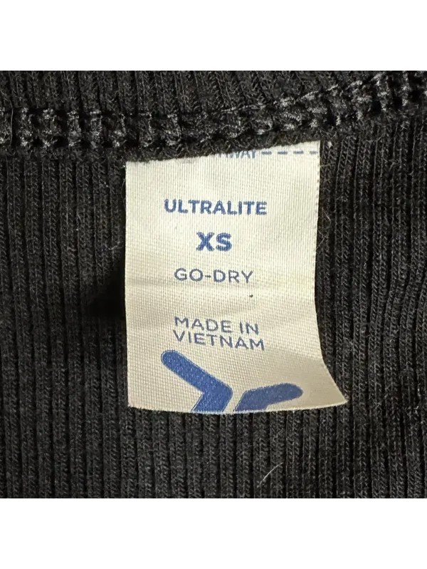 Hollister Black Ribbed Button-Up Long Sleeve Top With Thumb Holes - Image 4