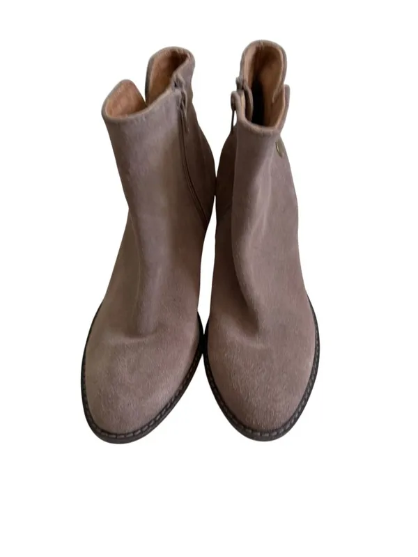JEFFREY CAMPBELL Taupe Suede Ankle Booties Boots Size 8 - Image 7