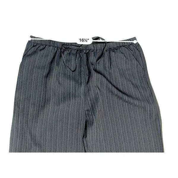 Women's Crinkle Wide Leg Slacks XXL Lightweight Summer Charcoal Gray NEW‎ - Image 4