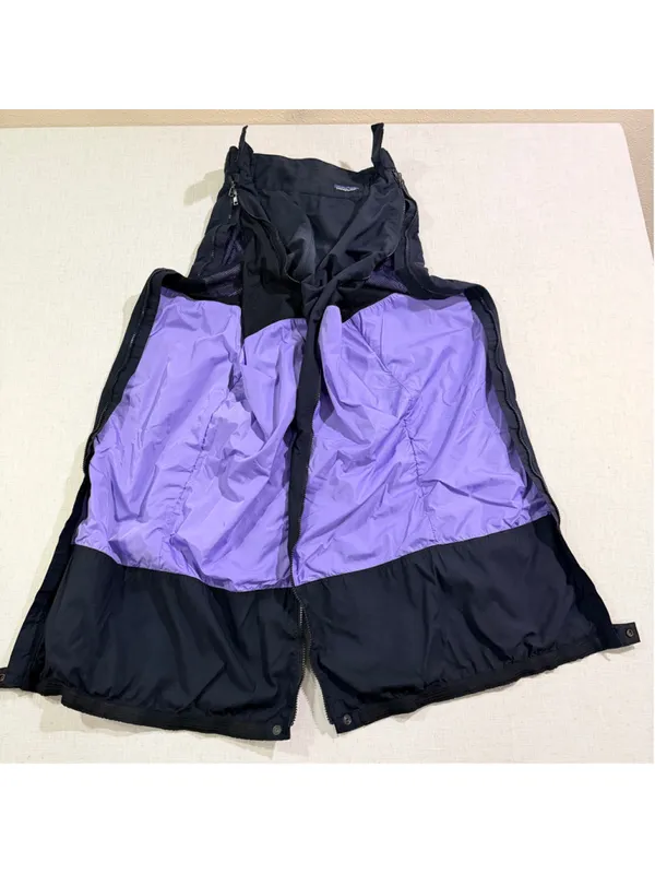Vintage Patagonia Women’s 12 Full Side Zip Ski Snowboard Shell Pants Black Laven - Image 16