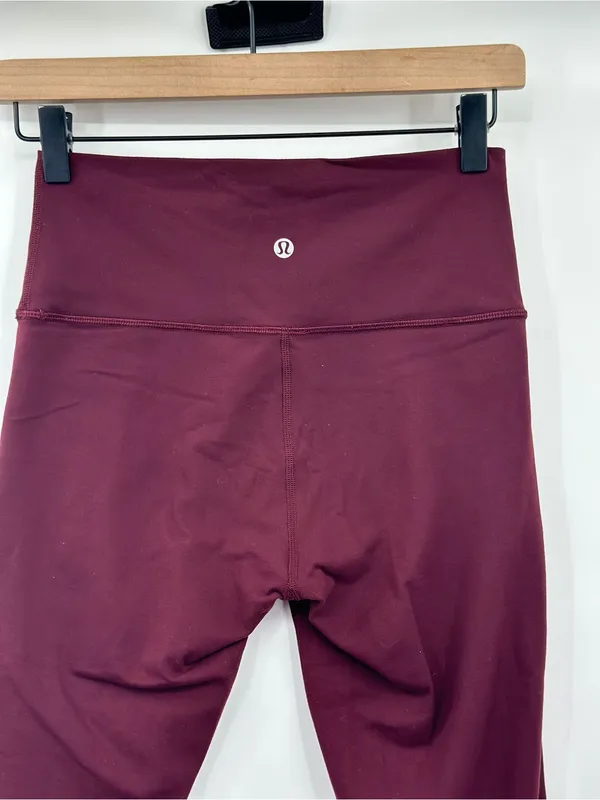 Lululemon Wunder Under Hi‎ Rise Tight Full On Luon 28 Deep Rouge Size 6 - Image 6