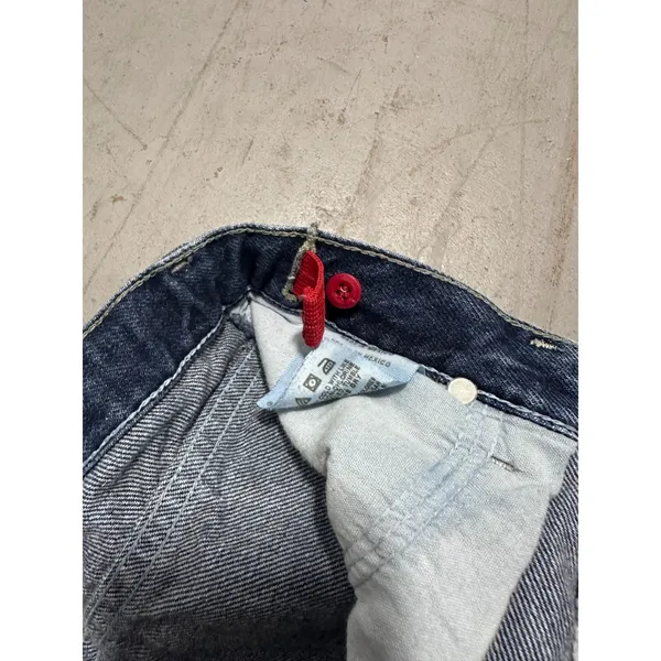 Vintage Wrangler High Waisted Denim Cutoff Shorts Dark Wash Frayed Hem 27 Waist - Image 3