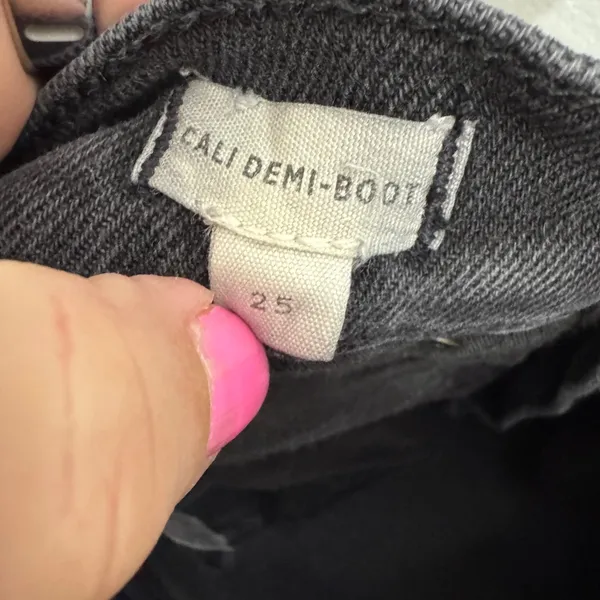 madewell cali demi boot jeans Black Size 25‎ Raw Hem - Image 4