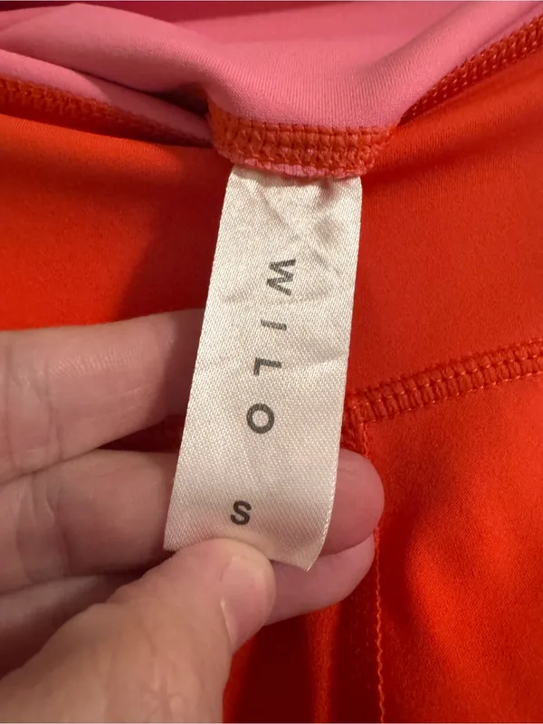 WILO Red Leggings with Pink Side Panels - Image 2