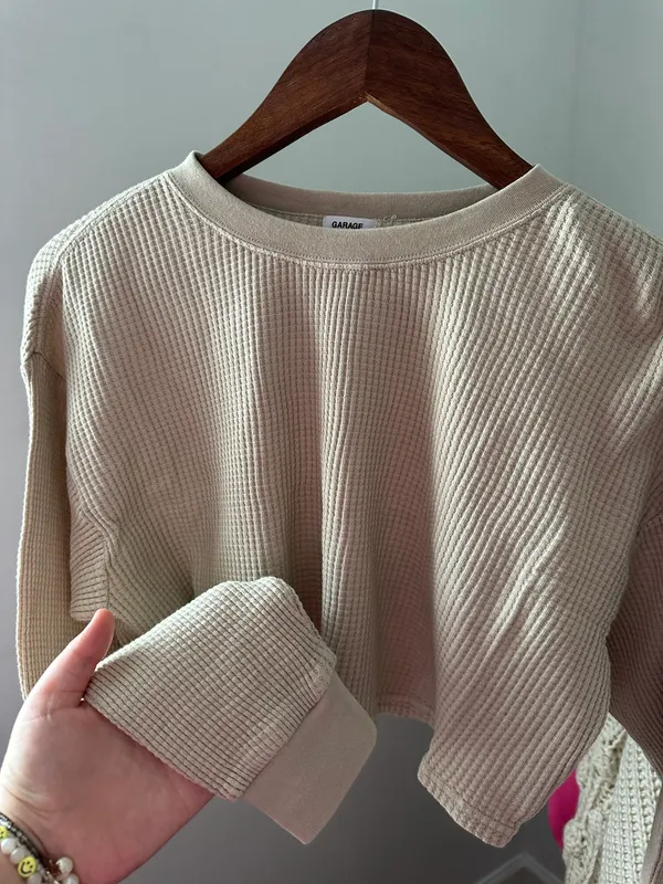 Garage NWOT Waffle Knit Long Sleeve - Image 3