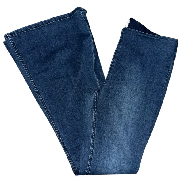 Free People Women’s Size 30 Dark Blue 61855 Pull On Flare Leg 2 Pockets Jeans - Image 4