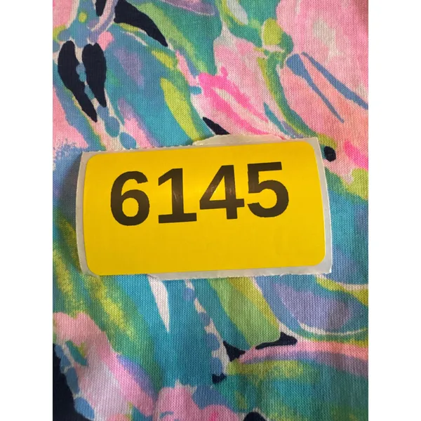 Lilly Pulitzer‎ Etta Dress Navy Blue Floral Pima Cotton Long Sleeve Shift Small - Image 7